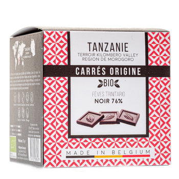 Carrés Origine - Tanzanie Noir 76%