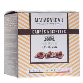 Carrés Noisettes - Madagascar Lacté 55%