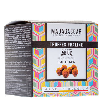 MADAGASCAR TRUFFLES Milk 50% - Praline Hazelnuts Almonds